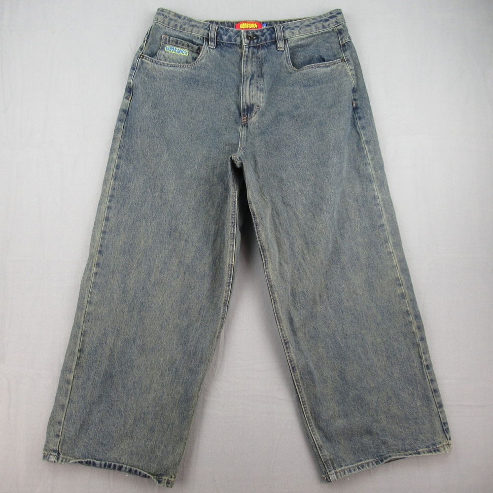 Empyre Loose Fit Jeans Mens 34 Blue Denim Baggy Skater 90s Style